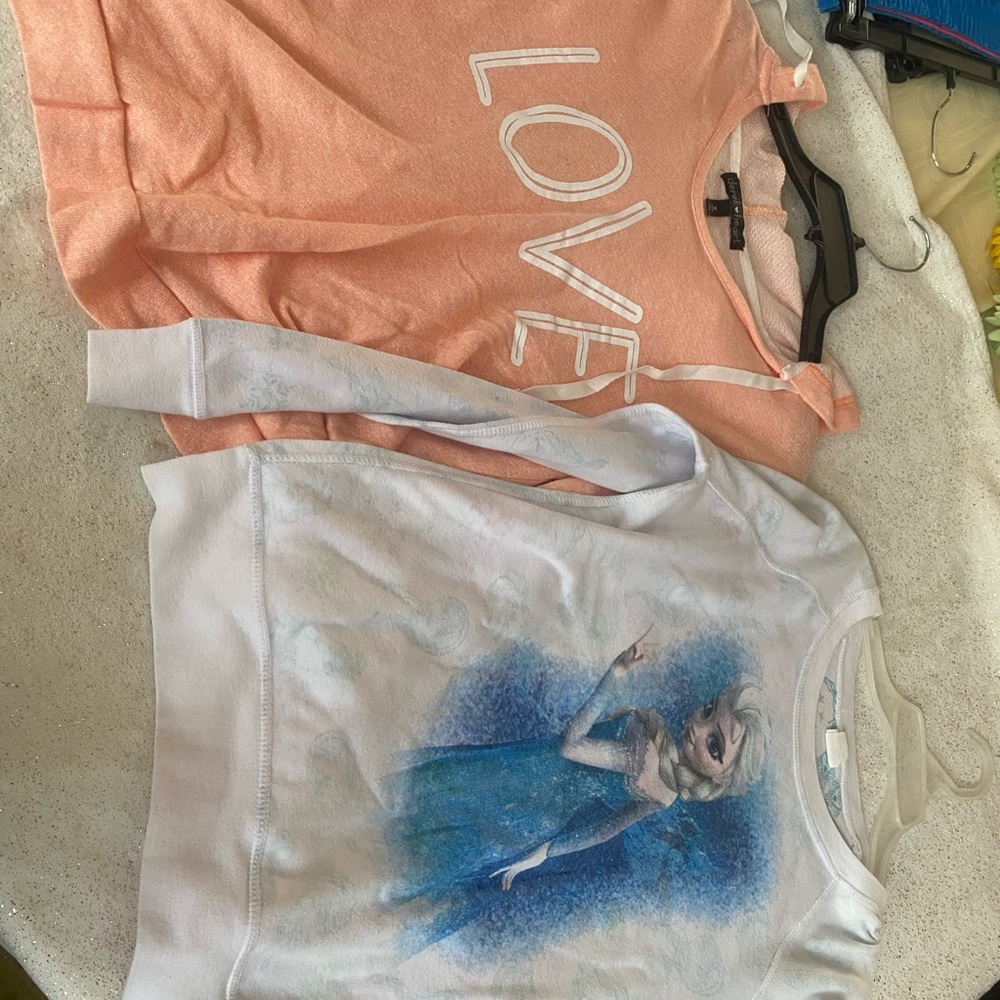 Disney Frozen Blue and Peach Kids Tops